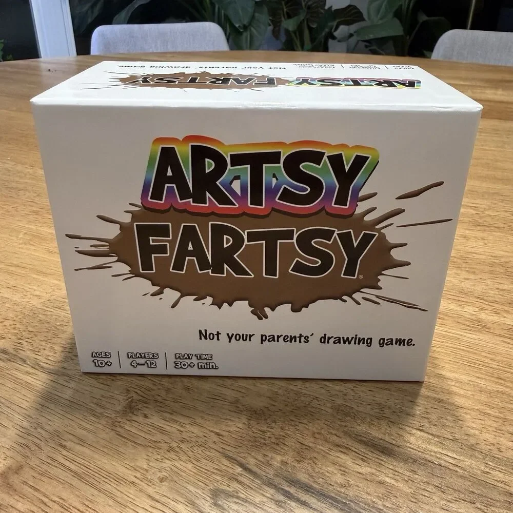 Artsy Fartsy Not Your Parents Drawing Game 4-12 player Open Box Fun Funny Age10+